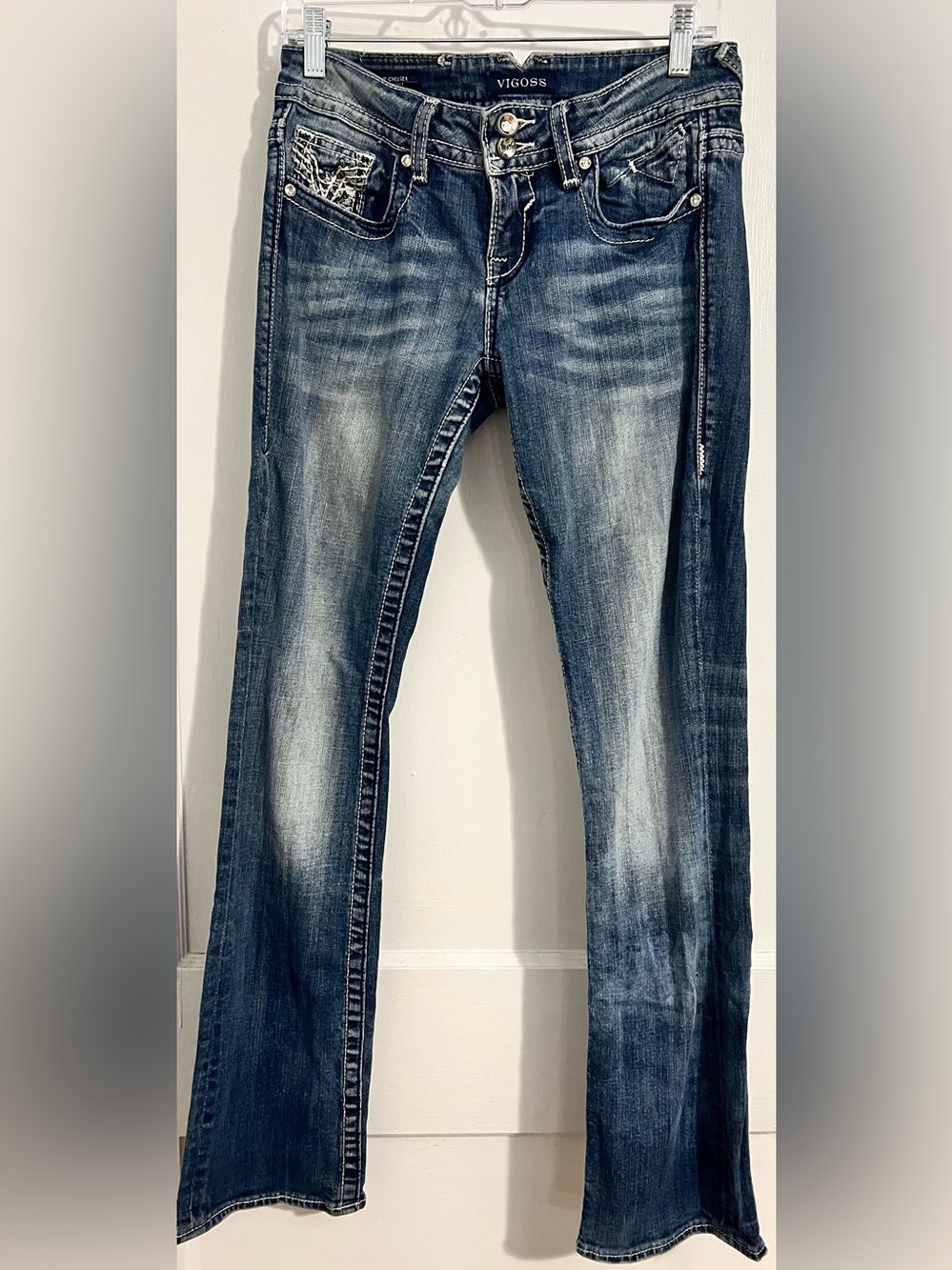 Vigoss Medium Blue Faded Bootcut Jeans